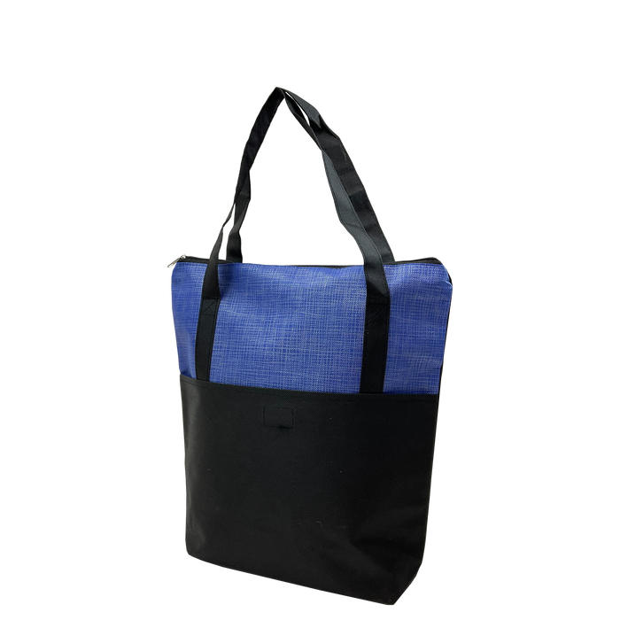 Blue Voyage Zip Top Tote Bag