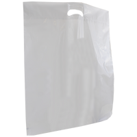 White Recyclable Extra Large Die Cut Plastic Bag Thumb