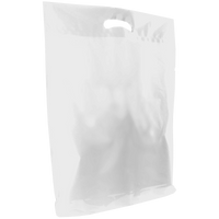 White Large Recyclable Die Cut Plastic Bag Thumb