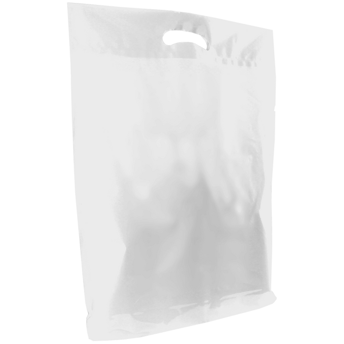 White Large Recyclable Die Cut Plastic Bag