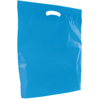 Blue Large Eco-Friendly Die Cut Plastic Bag Thumb