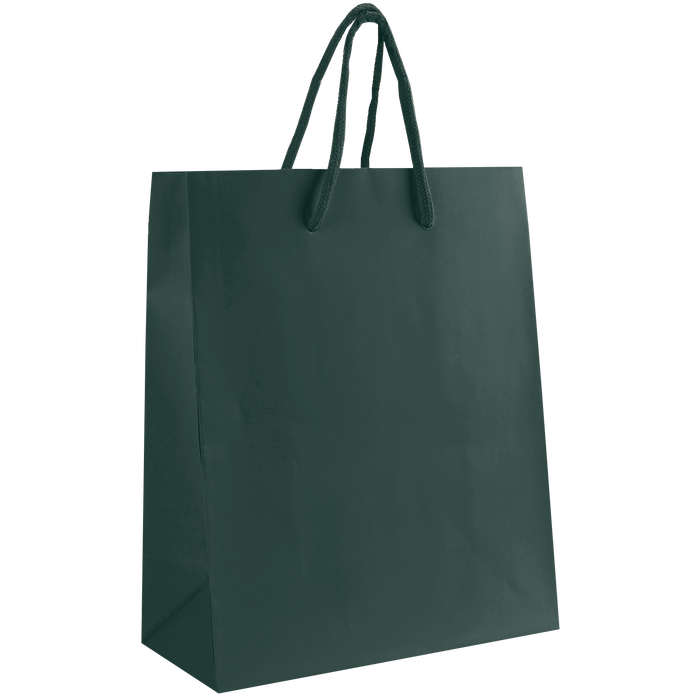Hunter Green Small Matte Shopper Bag