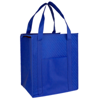 Royal Blue Insulated Tote with Pocket Thumb