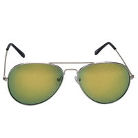 Yellow Mirrored Miami Aviator Sunglasses Thumb