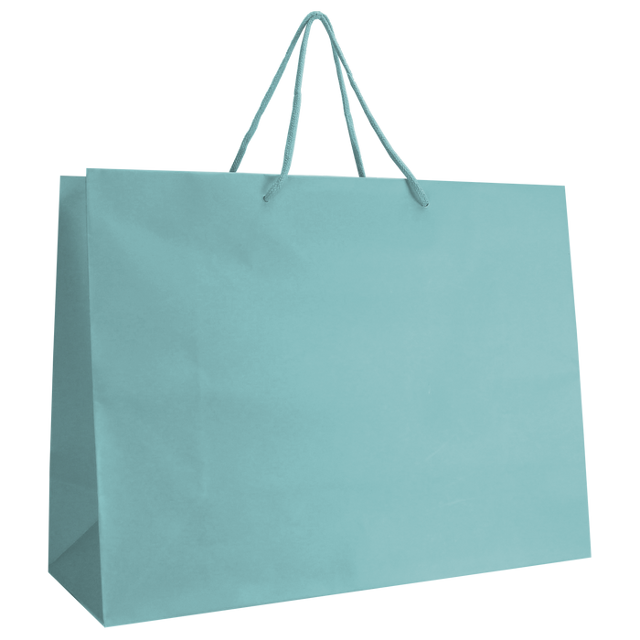 Aqua Large Matte Shopper Bag