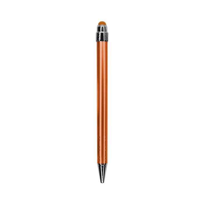 Orange with Blue Ink Chrome Stylus Pen