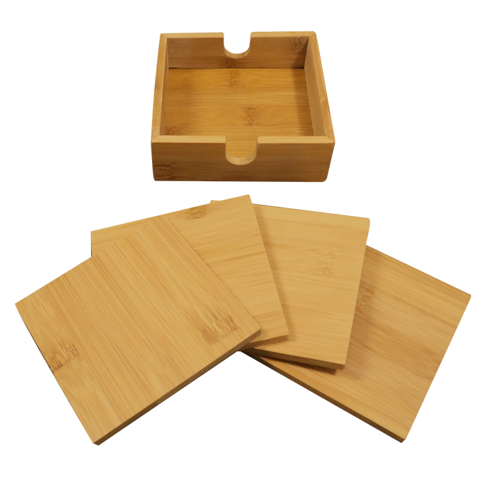  Bamboo Coaster Set