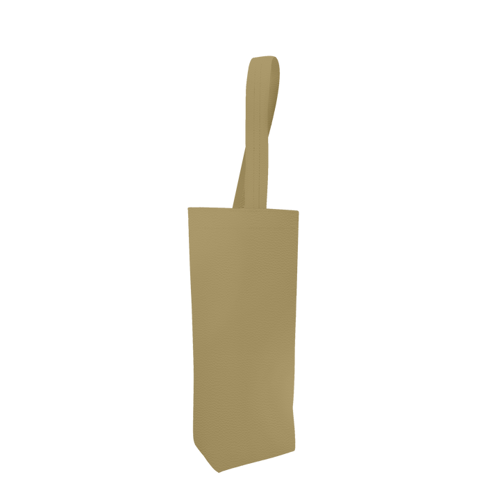 Metallic Gold 1 Bottle Vegan Leather Wine Tote