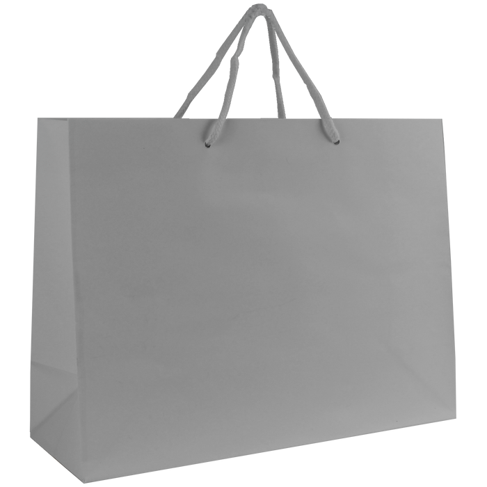 Platinum Medium Glossy Shopper Bag