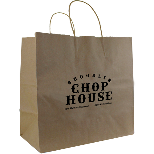 Brooklyn Chop House / Medium Kraft Paper Shopper Bag / Paper Bags