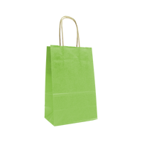Lime Mini Kraft Color Paper Shopper Bag Thumb