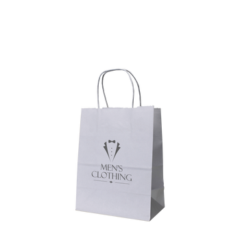 Extra Small White Paper Shopper Bag