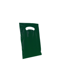 Hunter Green Extra Small Eco-friendly Die Cut Plastic bag Thumb