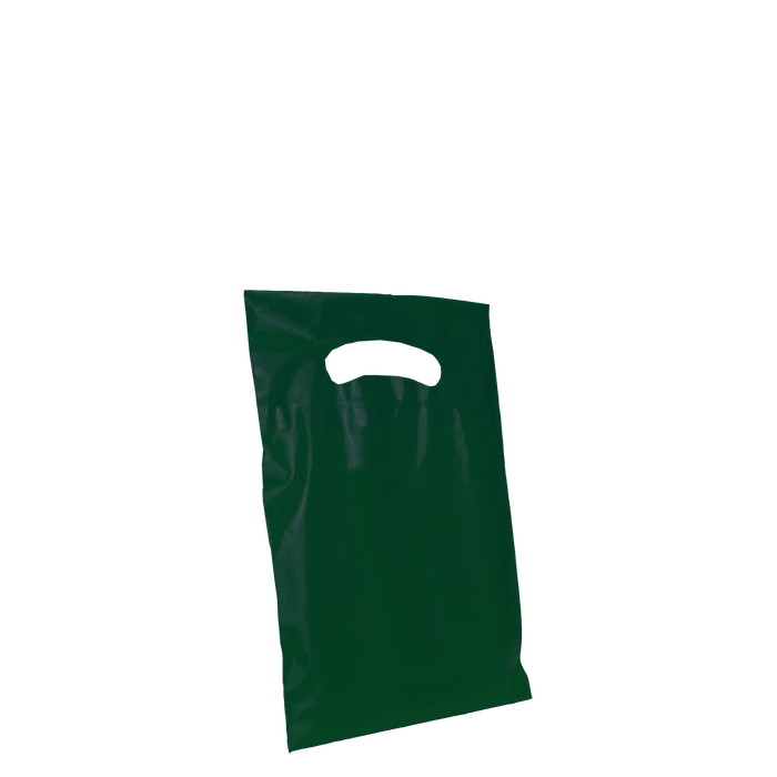 Hunter Green Extra Small Eco-friendly Die Cut Plastic bag