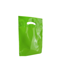 Lime Small Eco-Friendly Die Cut Plastic Bag Thumb