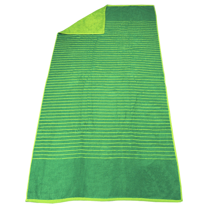 Lime Green Bayside Reversible Stripe Beach Towel