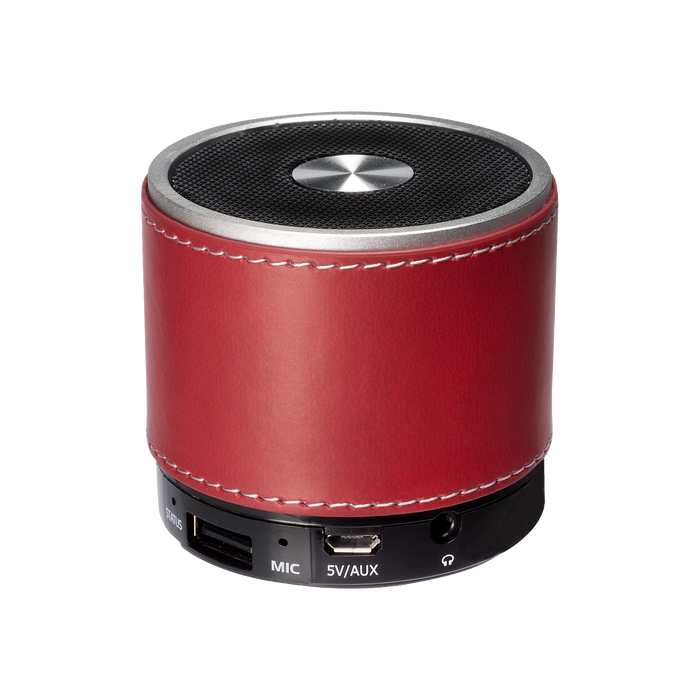 Red Tuscany™ Faux Leather Wireless Speaker