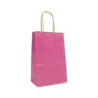 Pink Mini Kraft Color Paper Shopper Bag Thumb