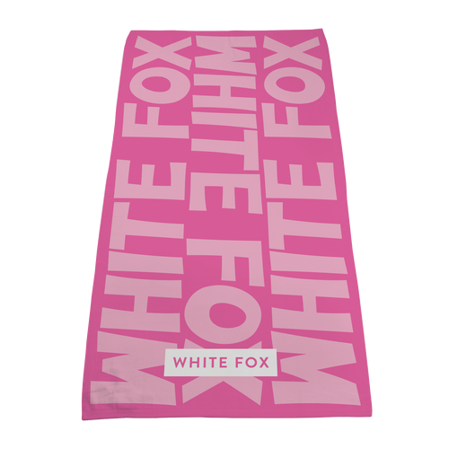 White Fox Influencer House / Full Color Print Beach Towel / Full Color