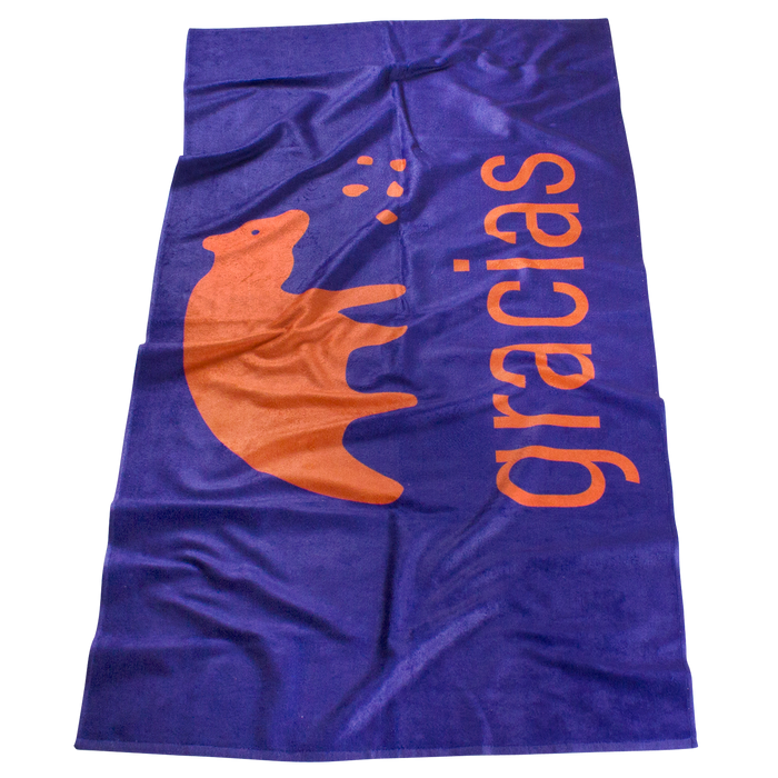 Custom Printed Sublimation Beach Towel with Cotton BackSide - 30”x 60” Full  Color