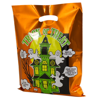Metallic Orange Haunted House Bag 