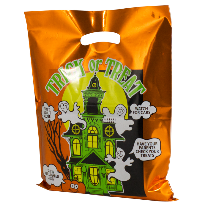  Metallic Orange Haunted House Bag 