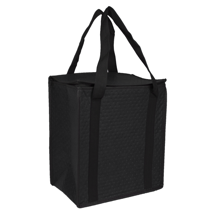 Black Square Top Insulated Tote