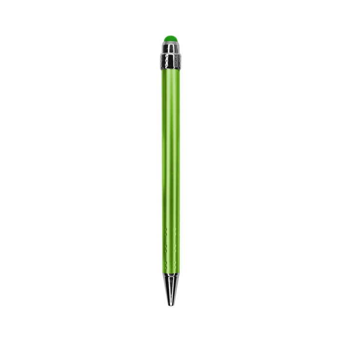 Lime Green with Blue Ink Chrome Stylus Pen