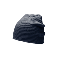 Navy Slouch Knit Beanie Thumb