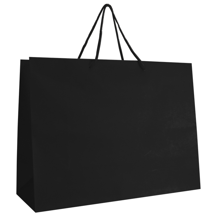 Black Large Matte Shopper Bag