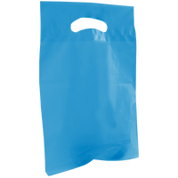 Blue Small Recyclable Die Cut Plastic Bag Thumb