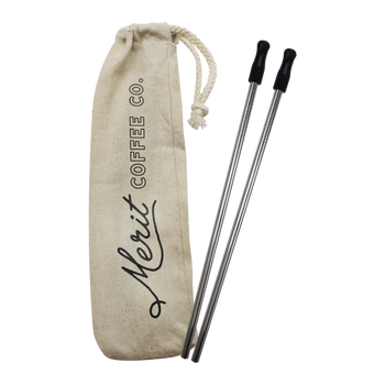 Reusable Stainless Straw Kit with Pouch