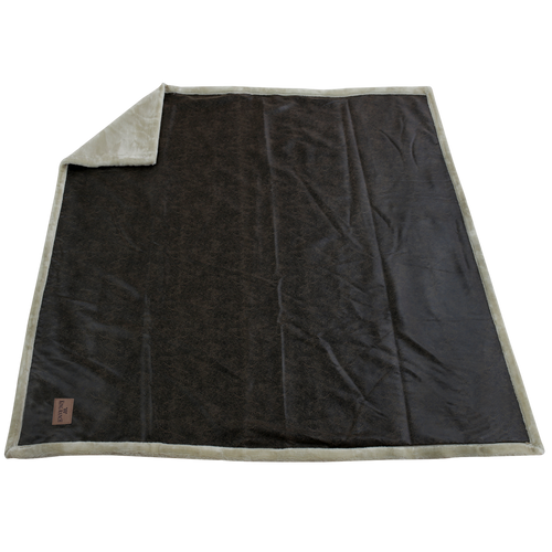 Rustic Faux Leather Throw / Embroidered Blankets, Laser Patch Blankets ...