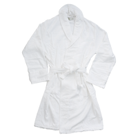 White Classic Turkish Cotton Robe Thumb