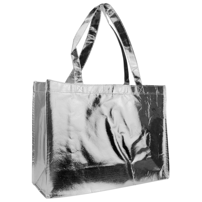 Metallic Silver DISCONTINUED-Metallic Convention Tote