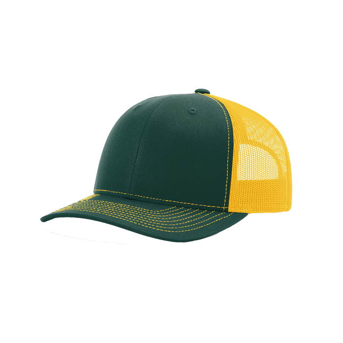 Dark Green/Gold Richardson Trucker Snapback Hat