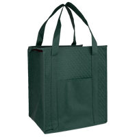 Hunter Green Insulated Tote with Pocket Thumb