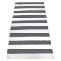 Grey Santa Maria Striped Beach Towel Thumb