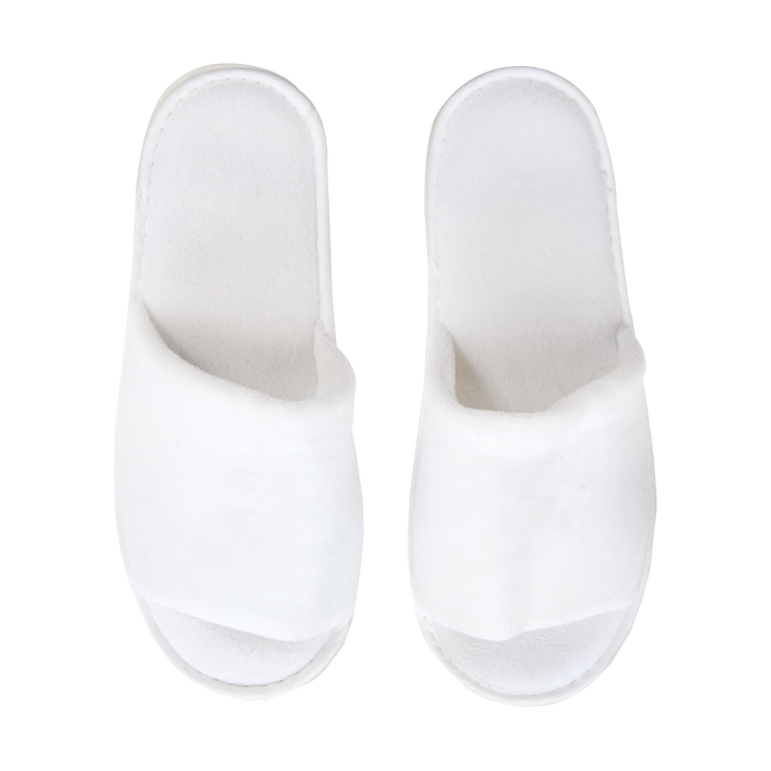 White Classic Velour Slippers