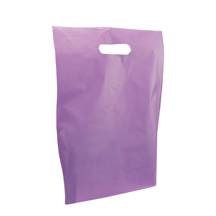 Lavender Medium Frosted Die Cut Bag