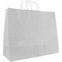 White Extra Wide White Paper Shopper Bag Thumb