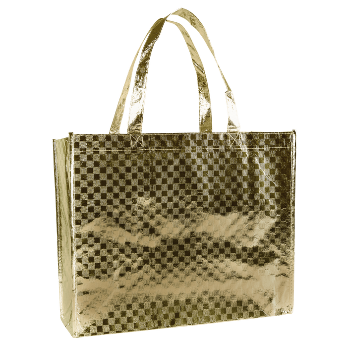 Metallic Gold DISCONTINUED-Metallic Designer Laminated Tote