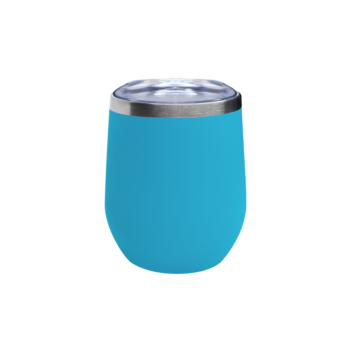 Matte Aqua Vacuum Insulated Stemless Wine Tumbler