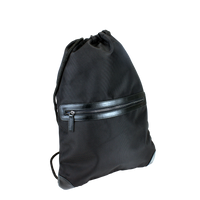 Black Classic Mesh Upscale Drawstring Backpack Thumb