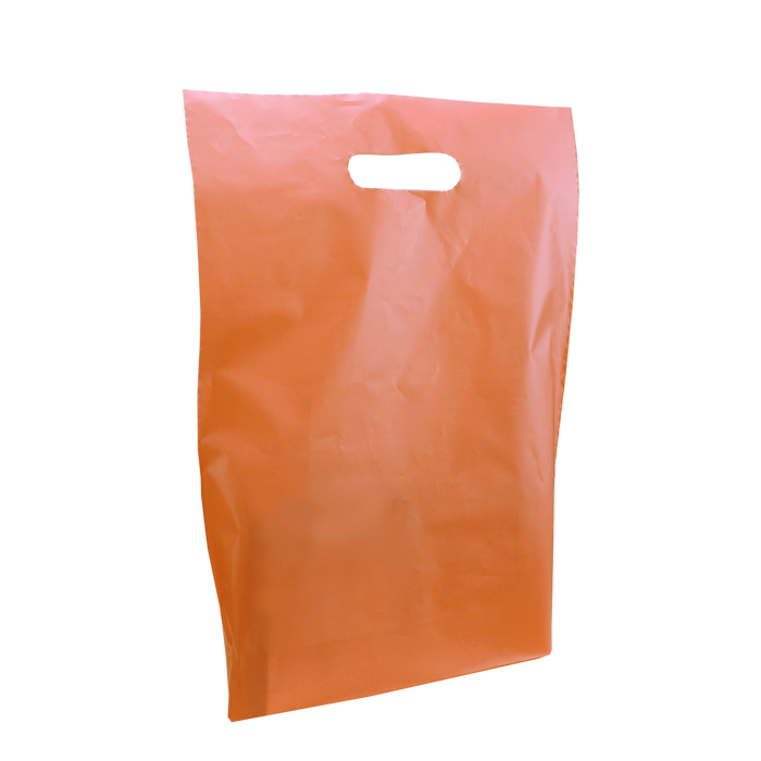 Tangerine Medium Frosted Die Cut Bag