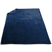 Navy Blue Taos Microfleece Throw Thumb