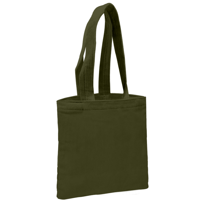 Olive Large Corduroy Tote Bag