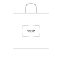  Medium White Paper Shopper Bag Thumb