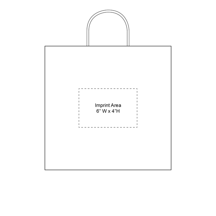  Medium White Paper Shopper Bag