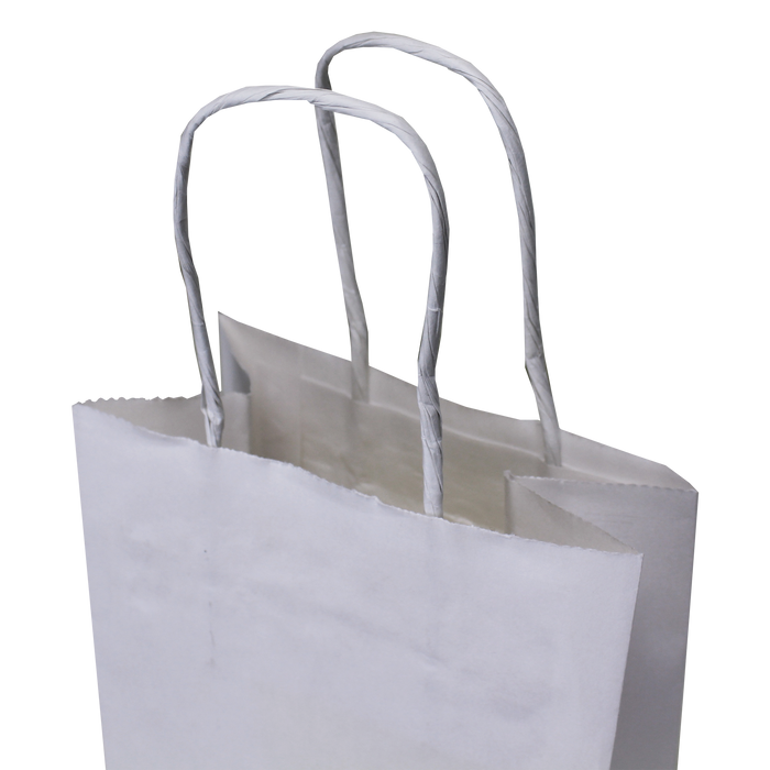  Mini White Paper Shopper Bag